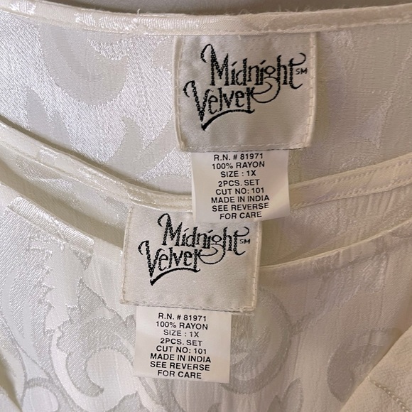 Vintage Midnight Velvet Romantic Satiny Dress and Jacket Set Sz 1X - Picture 4 of 5